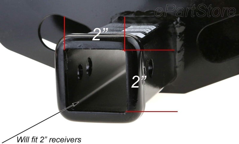 eVerHITCH Blank Metal Hitch Cover (Fits 2" Receiver, Black 3"x4") - Image 4